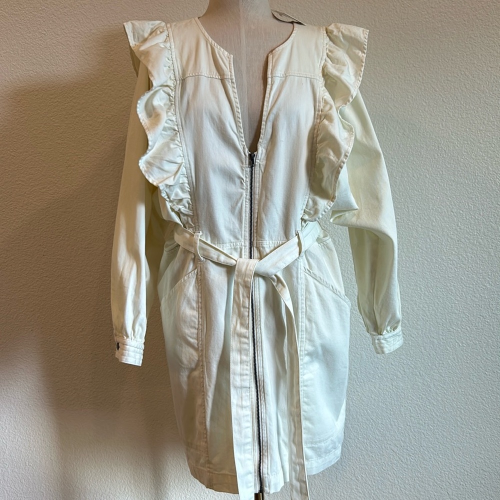 Free People Ruffled Puff Sleeved Dress.